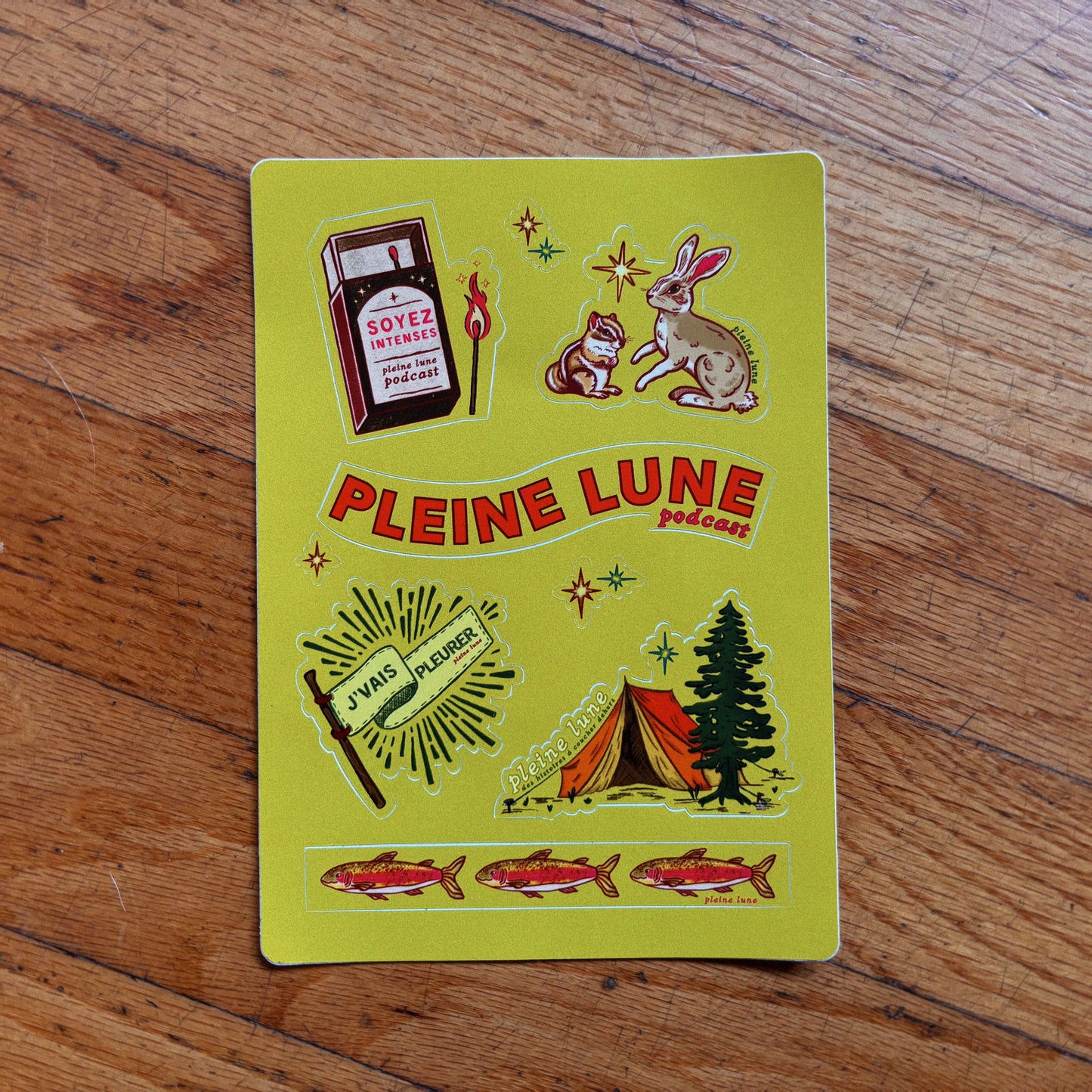 Feuille d'autocollants